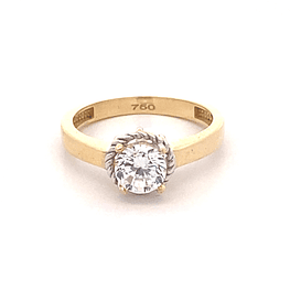 Anillo de Oro Amarillo 18K Chatón