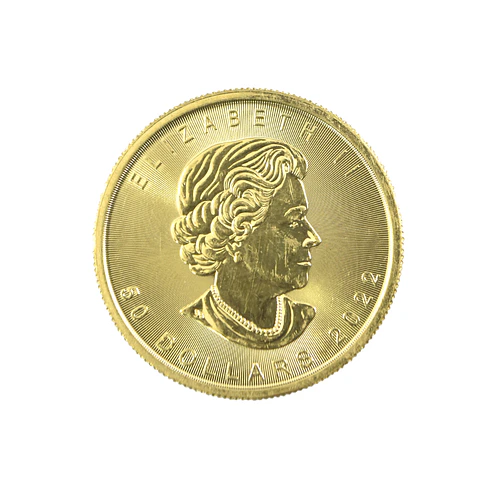 Moneda 50 Dollars Maple Leaf Canadá Año 2022
