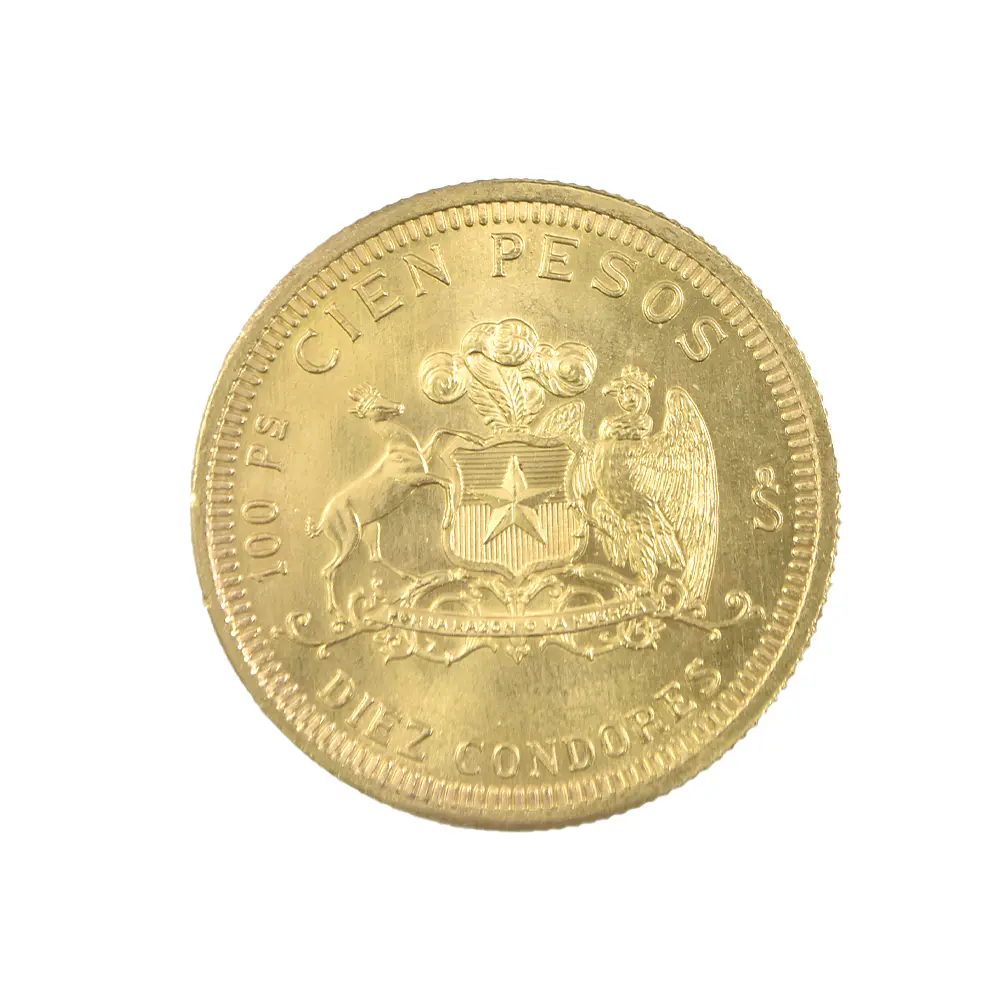 Moneda Nacional 100 Pesos Chilenos (10 Cóndores) Año 1980
