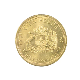 Moneda Nacional 100 Pesos Chilenos (10 Cóndores) Año 1980
