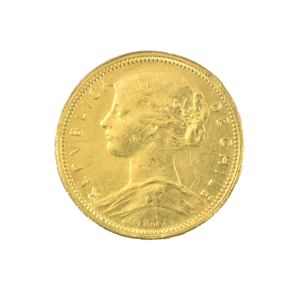 Moneda Nacional 10 Pesos Chile Año 1896