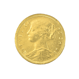 Moneda Nacional 10 Pesos Chile Año 1896