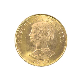 Moneda Nacional 50 Pesos Chilenos (5 Cóndores) Año 1974