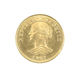 Moneda Nacional 50 Pesos Chilenos (5 Cóndores) Año 1961