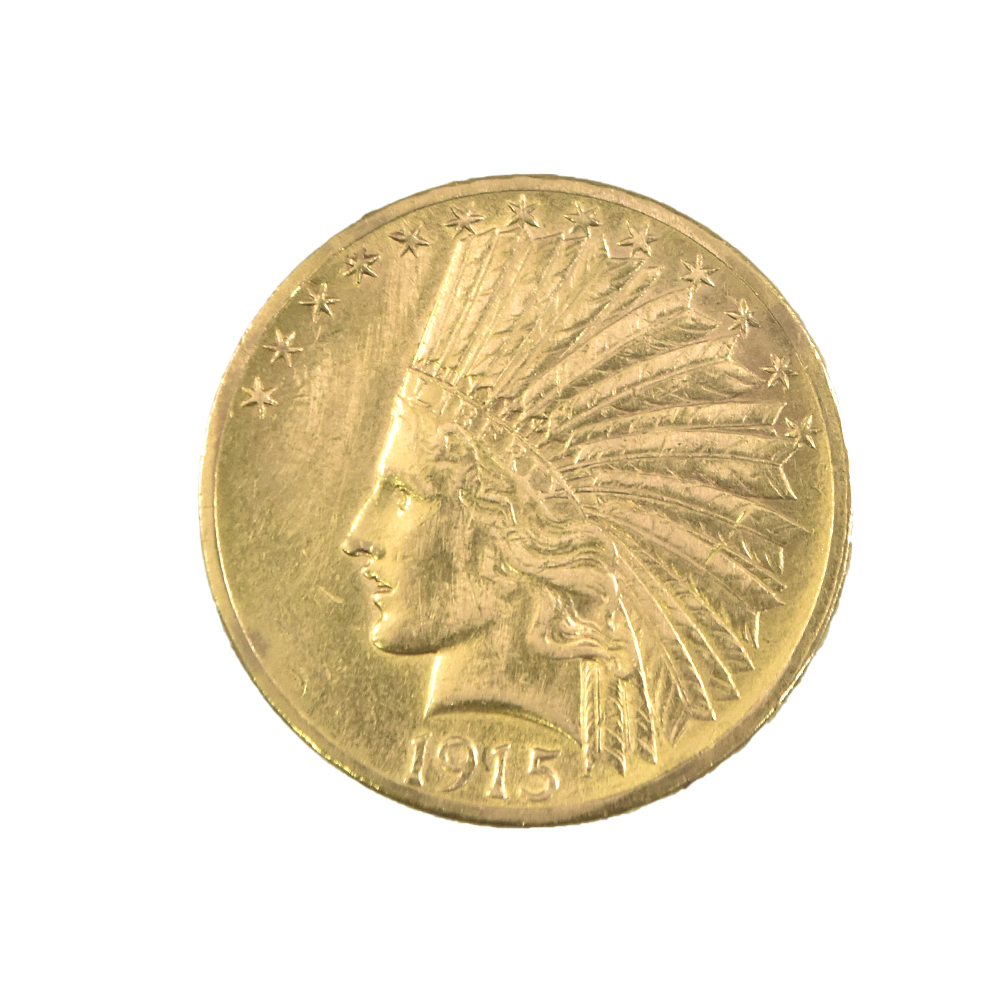 Moneda 10 Dollars Estados Unidos Año 1915