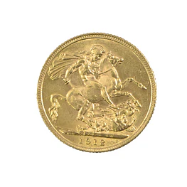 Moneda Sovereign Reino Unido Año 1912