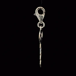 Colgante de Plata 925 Llave Figura Corazón