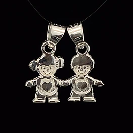 Colgante de Plata 925 Niño y Niña