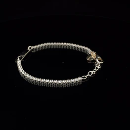 Pulsera de Plata 925 Circones Continuos con Placa