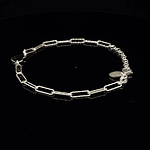 Pulsera de Plata 925 Eslabones con Corazón