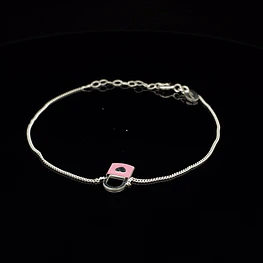 Pulsera de Plata 925 Grommet con Candado Central