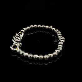 Pulsera de Plata 925 Pellet con Grommet Flexible