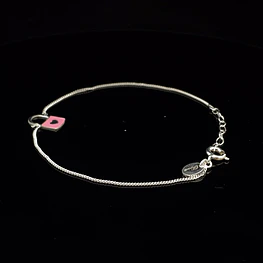 Pulsera de Plata 925 Grommet con Candado Central