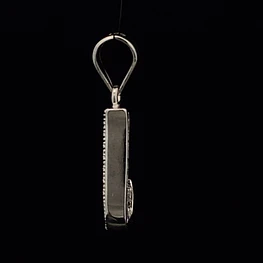 Colgante de Plata 925 Letra J con Piedras Incoloras