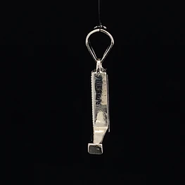 Colgante de Plata 925 Letra L con Piedras Incoloras
