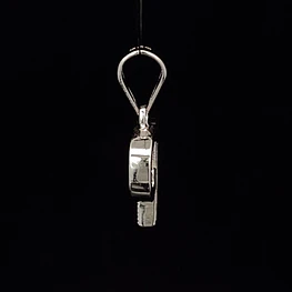 Colgante de Plata 925 Letra P con Piedras Incoloras