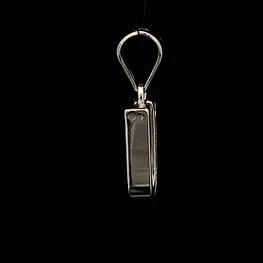 Colgante de Plata 925 Letra U con Piedras Incoloras