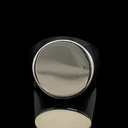 Anillo de Plata 925 Sello Redondo Liso