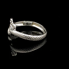 Anillo de Plata 925 Serpiente Troqueladas