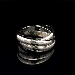 Anillo de Plata 925 Argolla Entrelazadas
