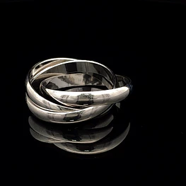 Anillo de Plata 925 Argolla Entrelazadas