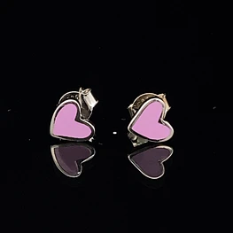 Aros de Plata 925 Ágata Corazón