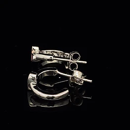 Aros de Plata 925 Ágata Corazón