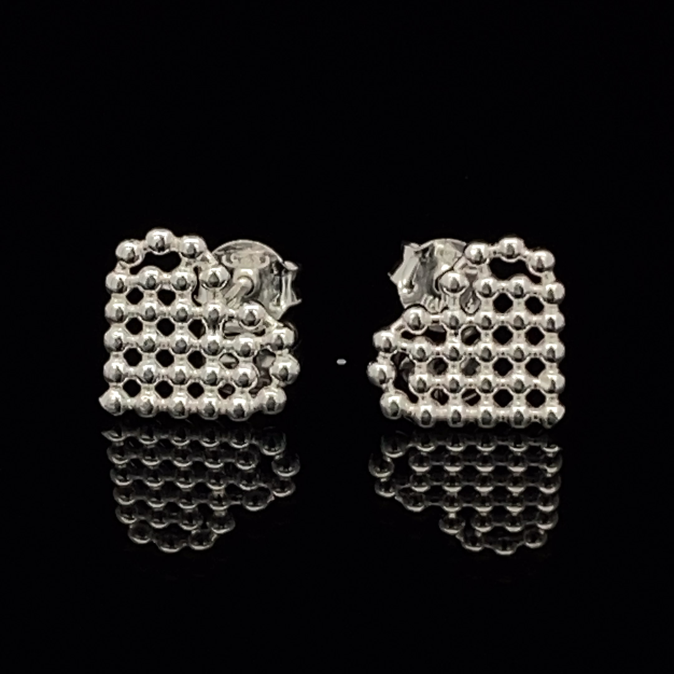 Aros corazón en bote plata 925