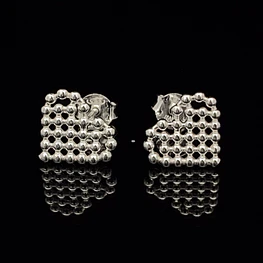 Aros de Plata 925 Corazón Malla