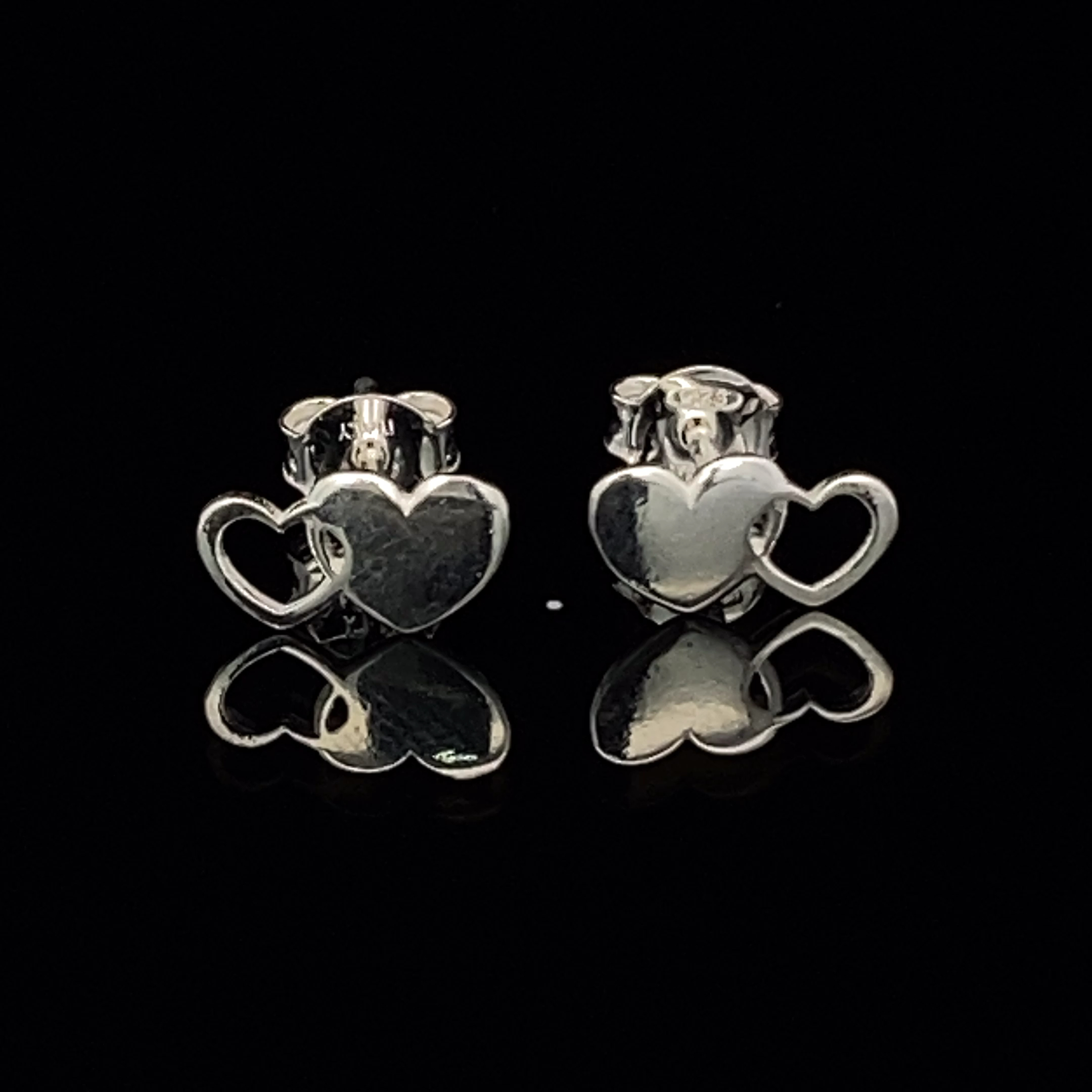 Aros de Plata 925 Corazón Doble