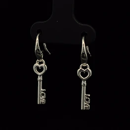 Aros de Plata 925 Diseño Llave
