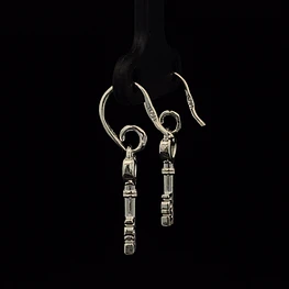 Aros de Plata 925 Diseño Llave