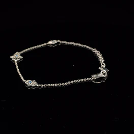 Pulsera De Plata 925 Limada Con Mano De Fatima