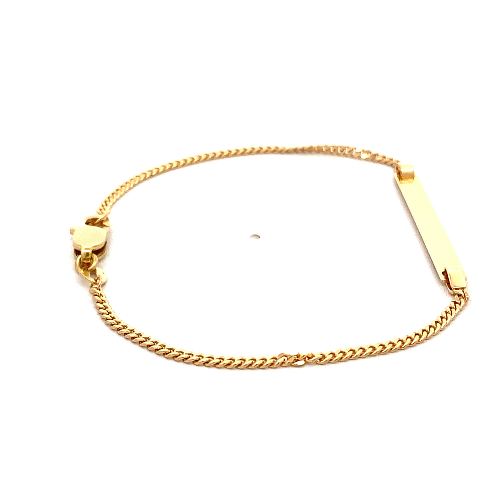 Pulsera de Oro Rosado 18K Grommet con Placa -