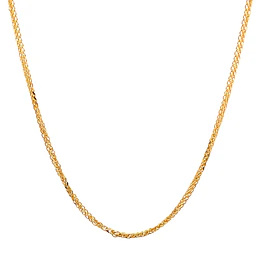 Cadena de Oro Amarillo 18K Espiga con Broche Resorte