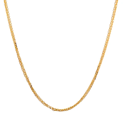 Cadena de Oro Amarillo 18K Espiga con Broche Resorte
