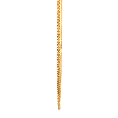 Cadena de Oro Amarillo 18K Espiga con Broche Resorte