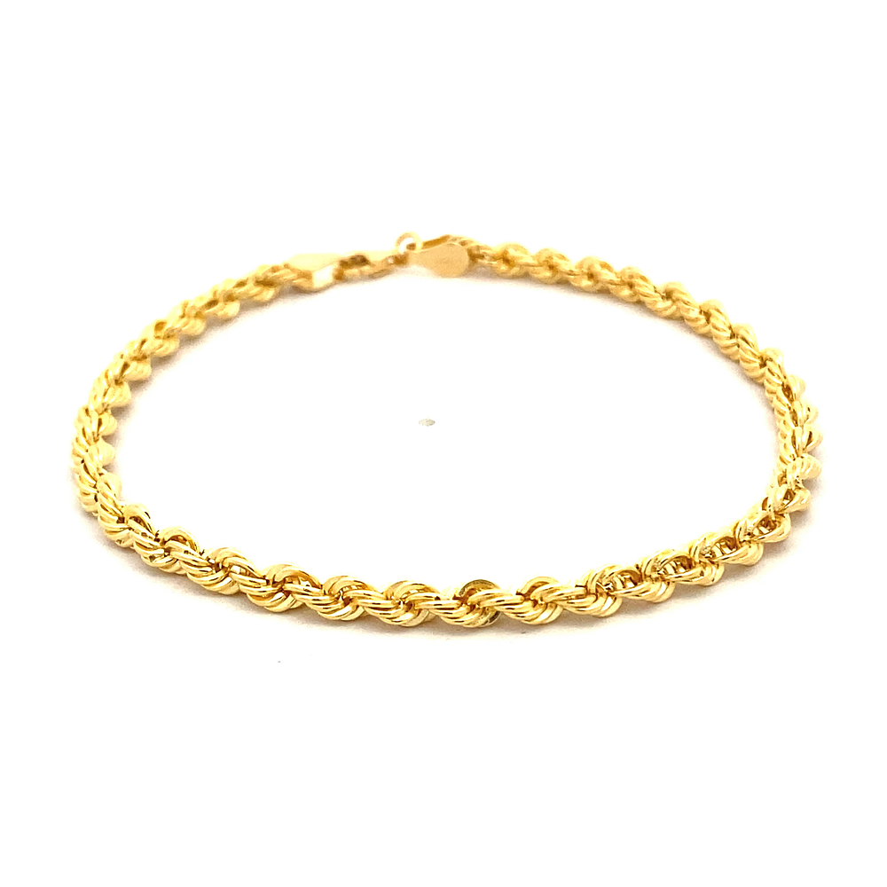 Pulsera de Oro Amarillo 18K Tourbillon con Broche Barroco