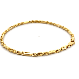 Pulsera de Oro Amarillo 18K Tourbillon Intercalada