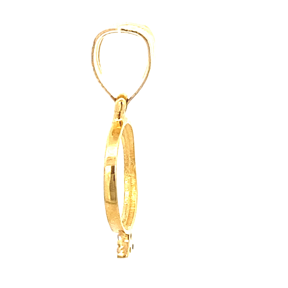 Colgante de Oro Amarillo 18K Anillo Solitario