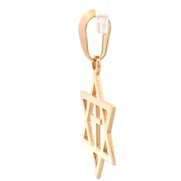 Colgante de Oro Rosado 18K Religiosa Estrella