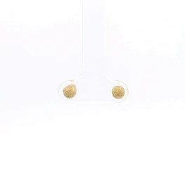 Aros de Oro Amarillo 18K Esfera Matiada con Cierre Mariposa