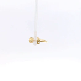 Aros de Oro Amarillo 18K Esferas con Cierre Mariposa