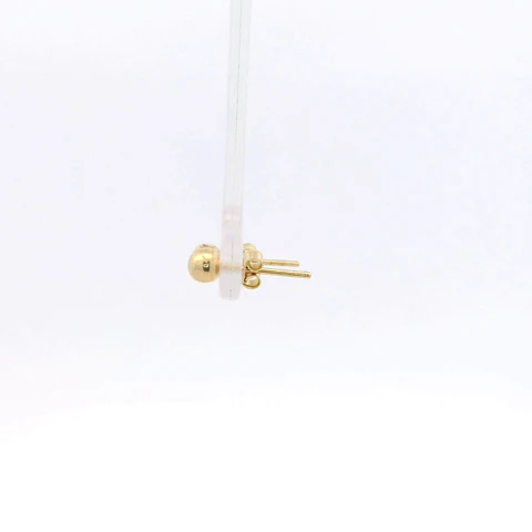 Aros de Oro Amarillo 18K Esferas con Cierre Mariposa