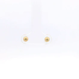 Aros de Oro Amarillo 18K Esferas con Cierre Mariposa