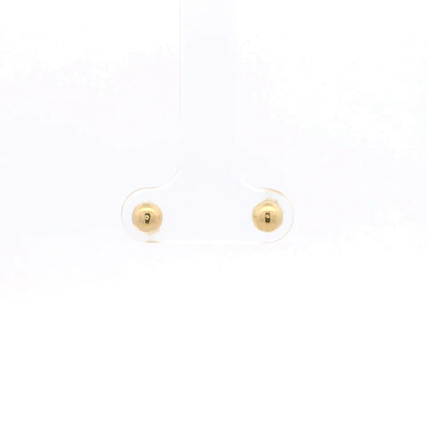 Aros de Oro Amarillo 18K Esfera con Cierre Mariposa