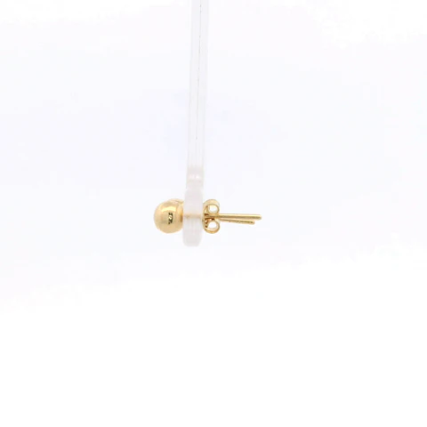 Aros de Oro Amarillo 18K Esfera con Cierre Mariposa