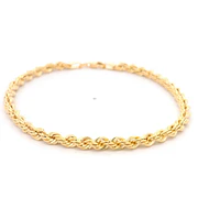 Pulsera de Oro Amarillo 18K Tourbillon con Broche Barroco