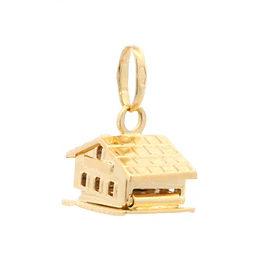 Colgante de Oro Amarillo 18K Casa Calada Tallada