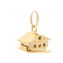 Colgante de Oro Amarillo 18K Casa Calada Tallada